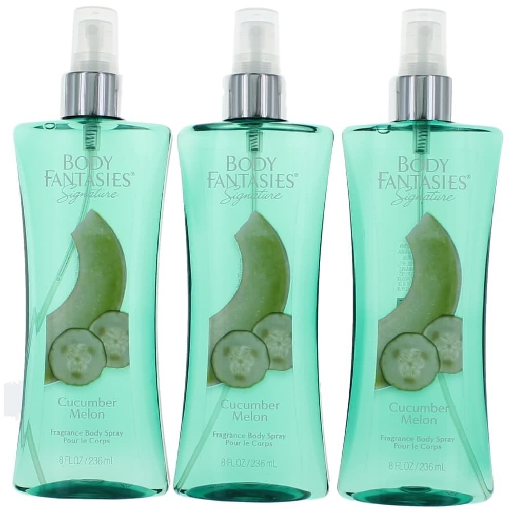Awbfcm8bs3p 8 Oz Cucumber Melon Fantasy By Body Fantasies Of Fragrance Body Spray For Women, Pack Of 3