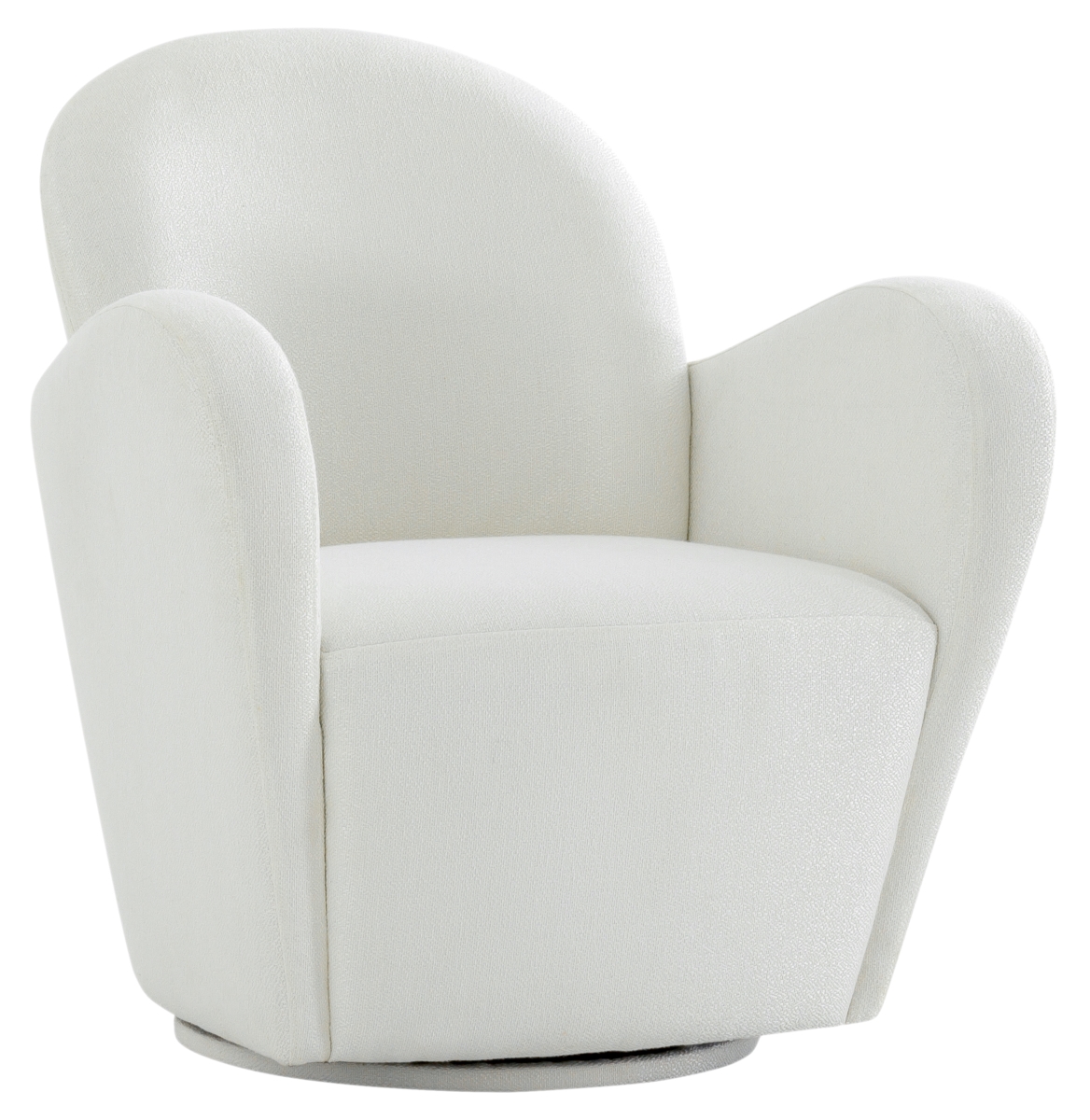 Pzw-988 Elena Collection Modern Swivel Chair, Ivory