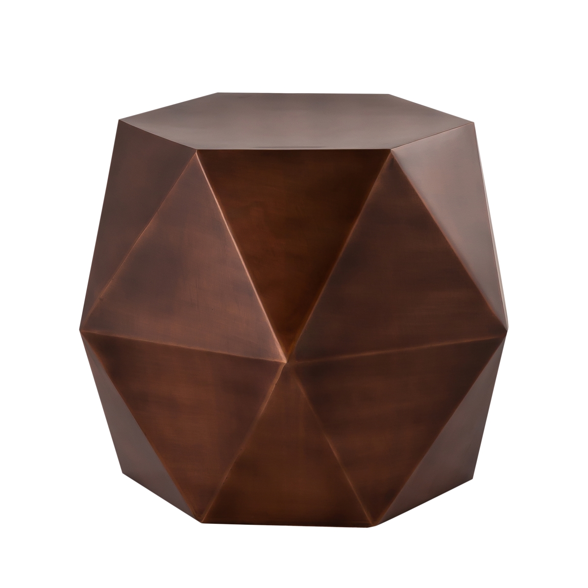 Prr-042cop Lexi Design Diamond Shape Iron Side Table, Copper