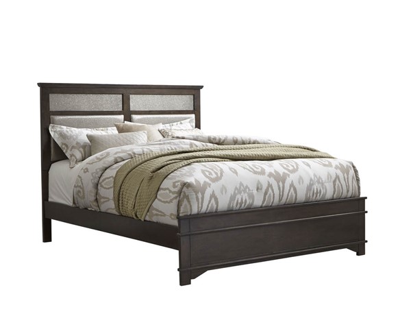 B103-36-78 Dazzle Chocolate Champagne Queen Panel Bed