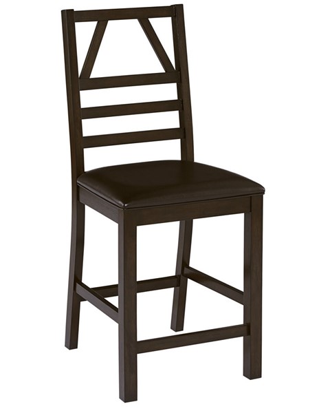 D896-63 Trusses Espresso Counter Chair - Set Of 2