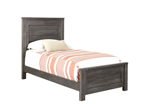 B622-25-26-27 Wheaton Charcoal Twin Panel Bed