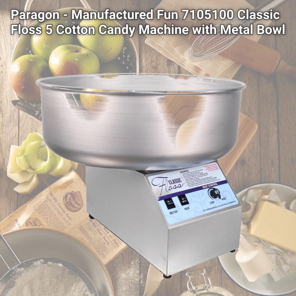 Picture of Paragon - Manufactured Fun 7105100 Classic Floss 5 Cotton Candy Machine with Metal Bowl