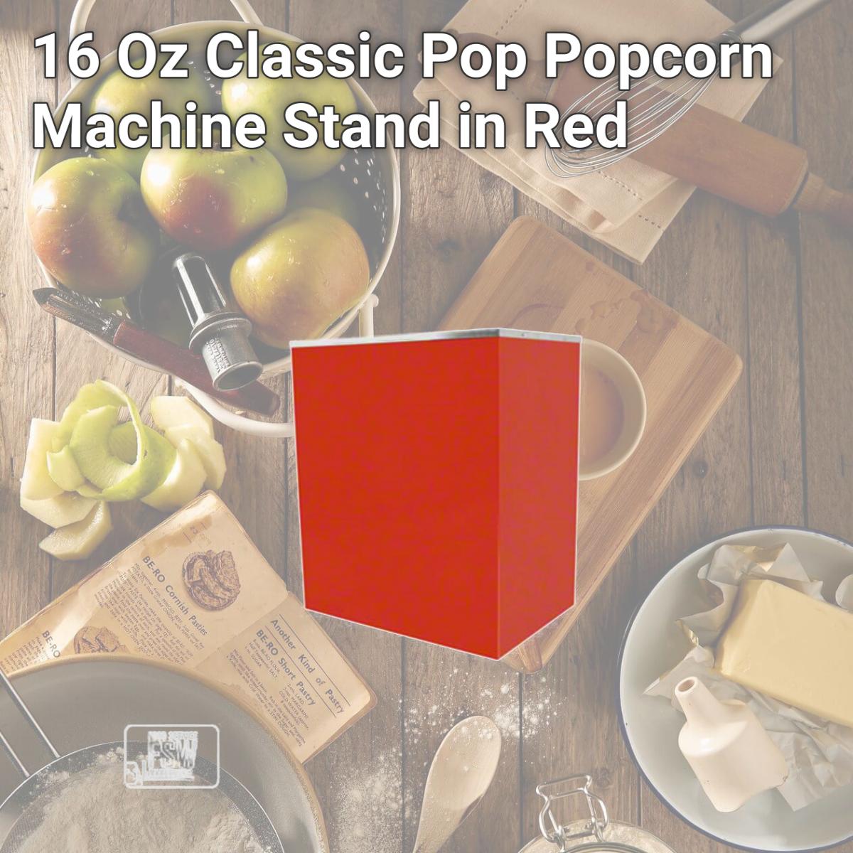 Picture of Paragon - Manufactured Fun 3100310 16 Oz Classic Pop Popcorn Machine Stand in Red