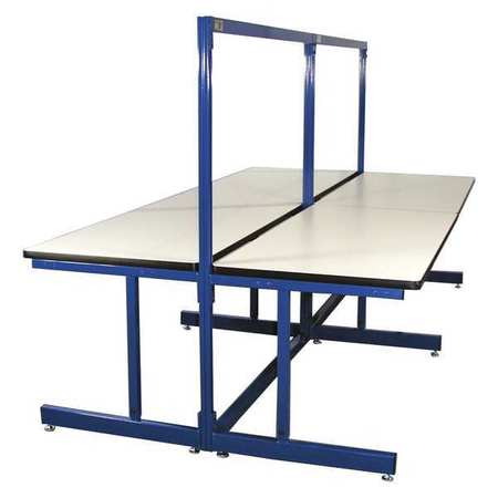 B6030dacg-l16 Basics Workstation Double Add On, Black Chemical Guard Work Surface, Dark Blue Frame - 60 X 30 In.