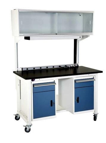 Basic Lab Workstation, Model Lhd, Stainless Steel, Textured White Frame - 60 X 30 X 34 In.