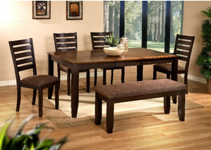 11089 Berkshires Traditional Height Dining Table, Cocoa Brown