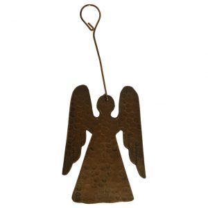 Ccoa-pkg3 Hand Hammered Copper Angel Christmas Ornament - Case Of 3