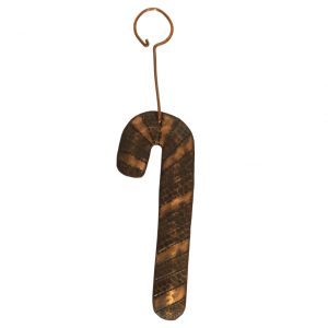 Ccocc-pkg3 Hand Hammered Copper Candy Cane Christmas Ornament - Case Of 3