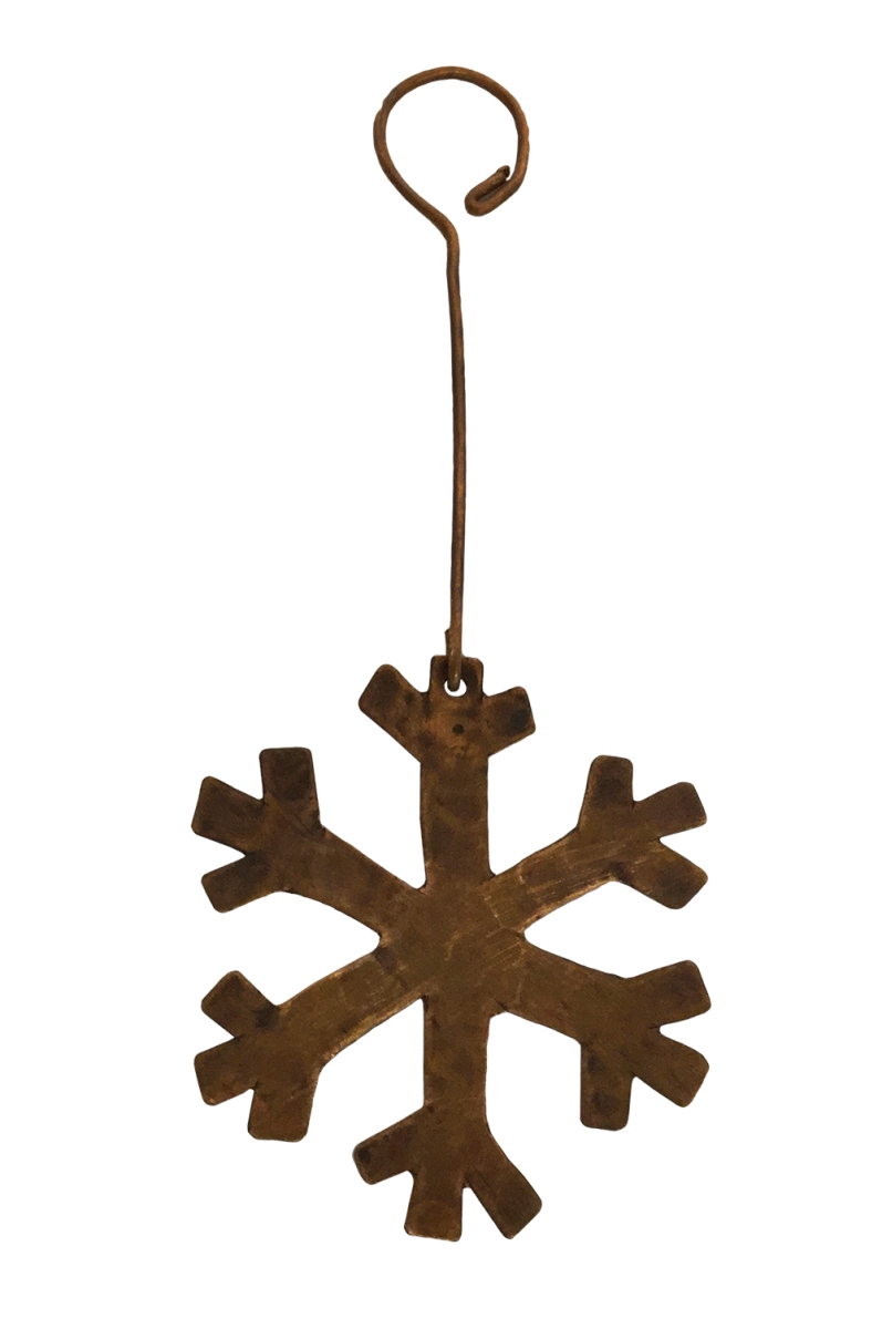 Ccosf-pkg3 Hand Hammered Copper Snowflake Christmas Ornament - 3 Count