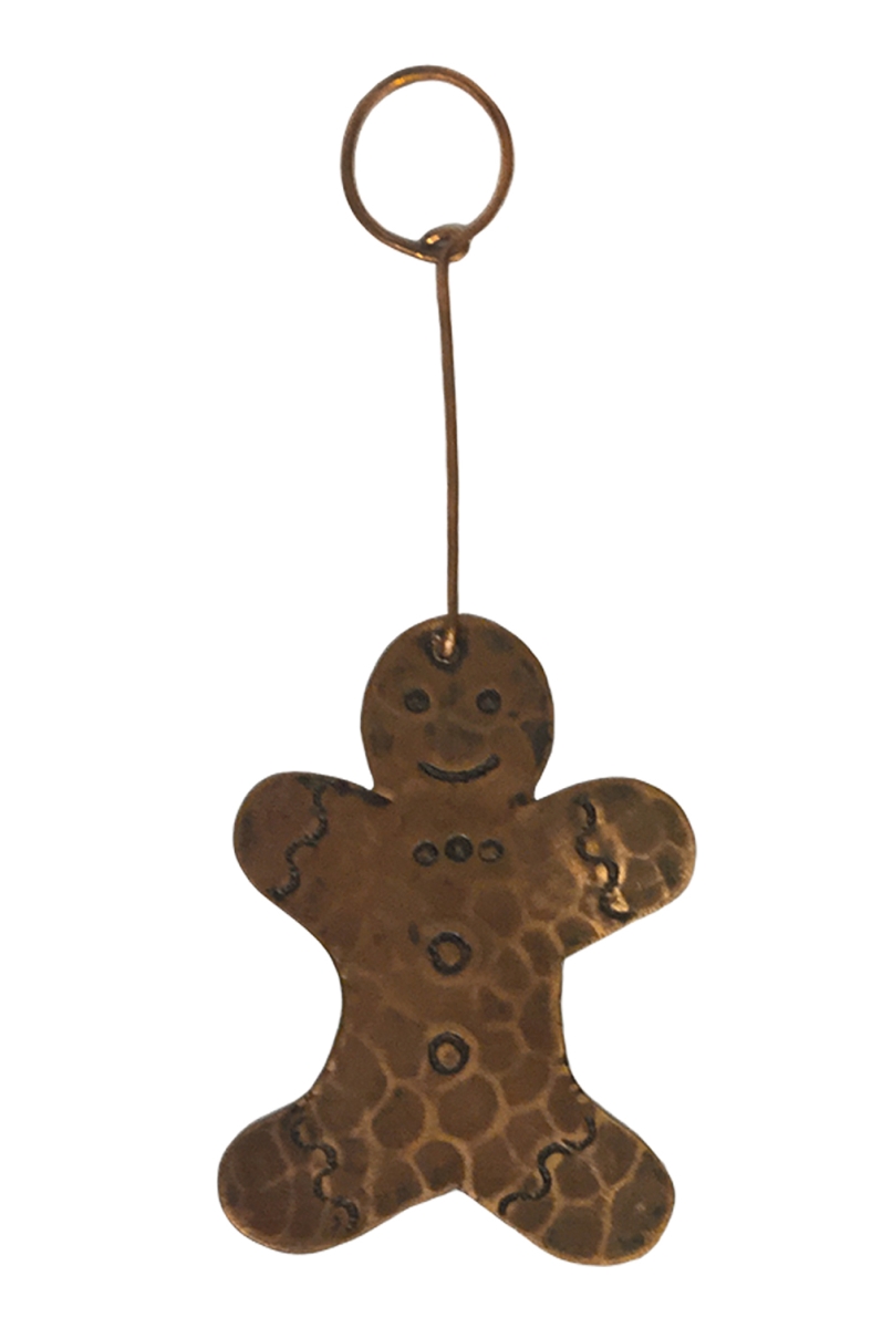 Ccogb-pkg3 Hand Hammered Copper Gingerbread Christmas Ornament - 3 Count