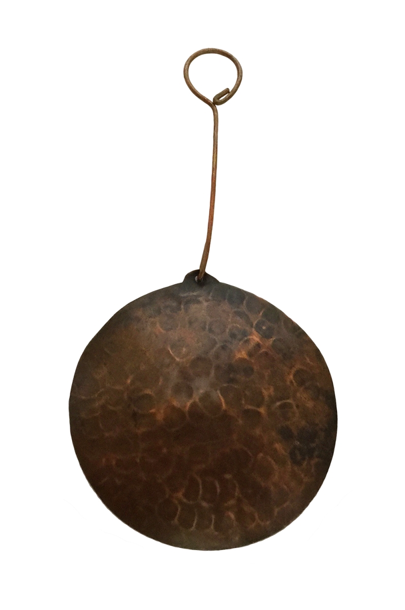 Ccor-pkg6 Hand Hammered Round Copper Christmas Ornament - 6 Count