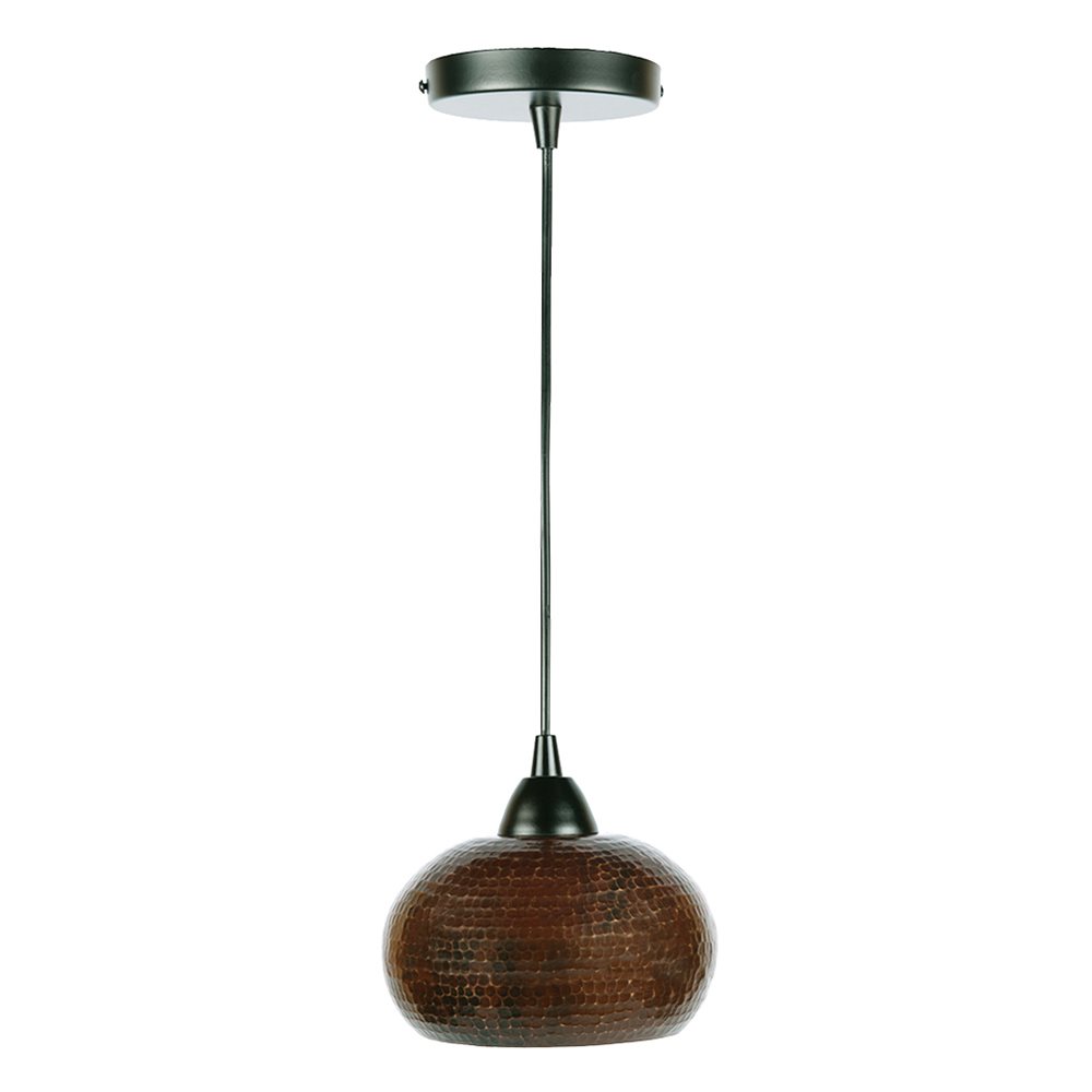 Sh-l600db 7 In. Hand Hammered Copper Globe Pendant Light Shade - Oil Rubbed Bronze