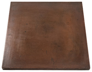 Tts24db 24 In. Square Hammered Copper Table Top