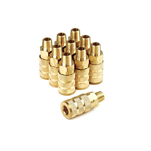 Ac1414mb6-b10b Brass 6-ball Aro Coupler 0.25 X 0.25 In. Male - Pack Of 10