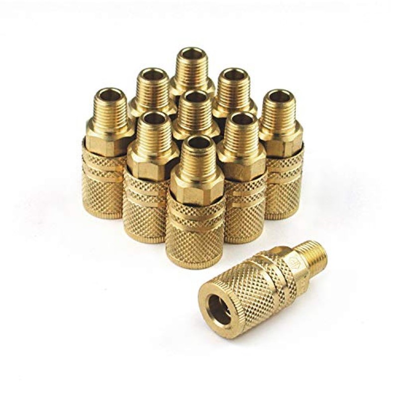 Xhc1414mb6-b10b Xp Extreme Performance Series Hi-flow Brass Coupler 0.25 X 0.25 In. Male - Pack Of 10