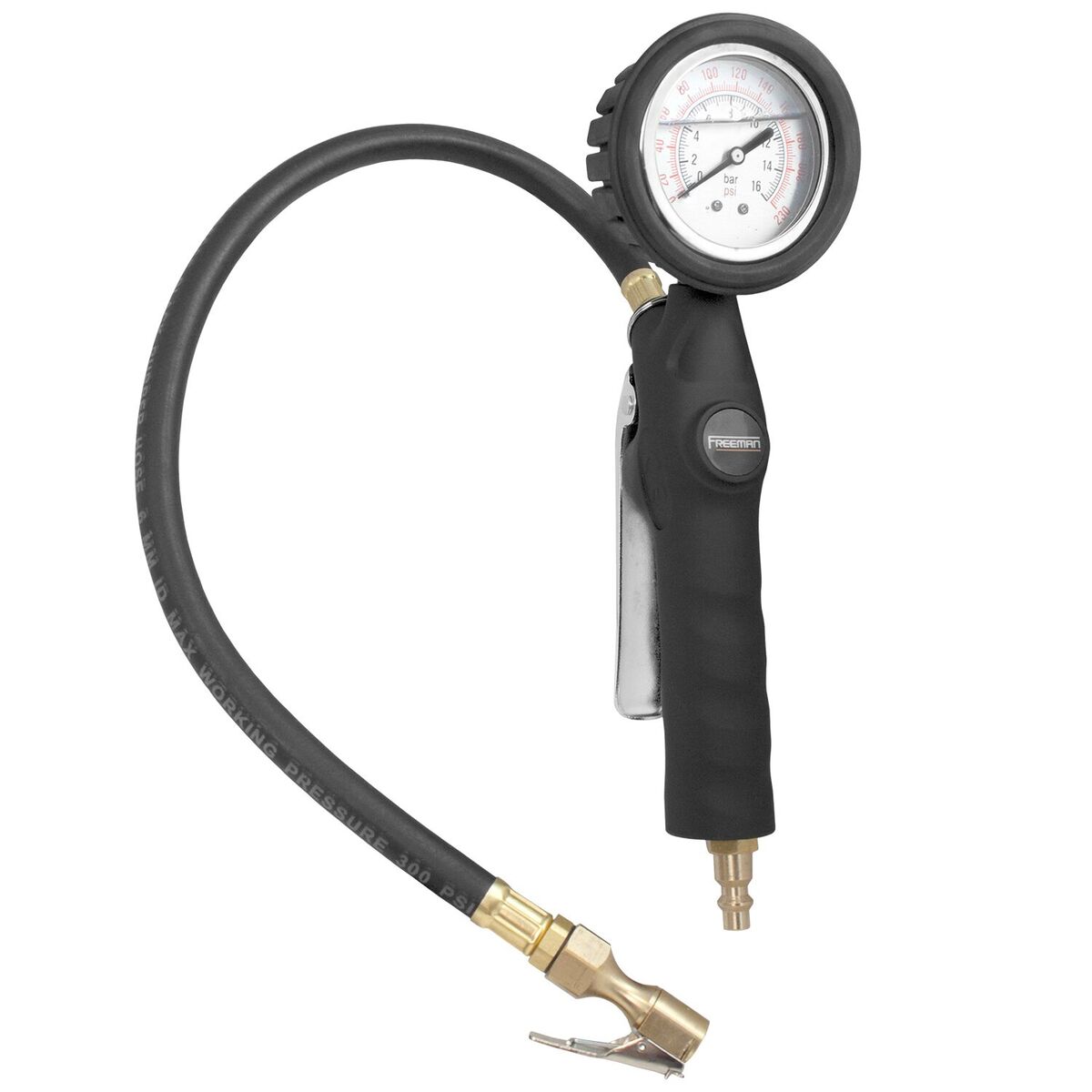 Fs4ati Analog Tire Inflator With Oil-filled Pressure Gauge