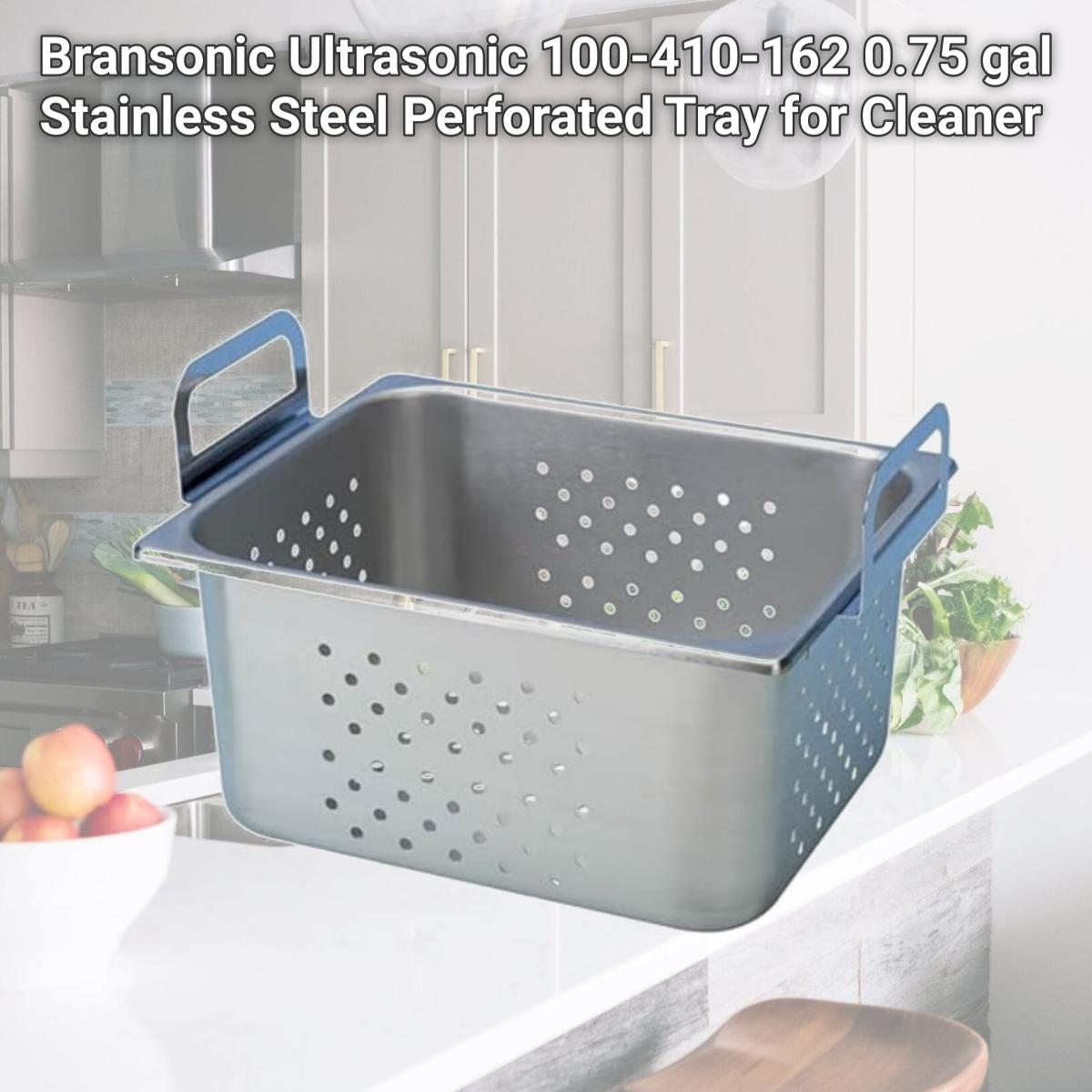 Picture of Bransonic Ultrasonic 100-410-162 0.75 gal Stainless Steel Perforated Tray for Cleaner