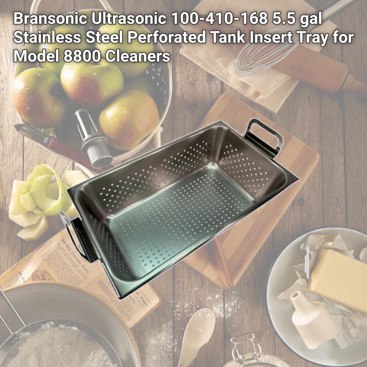 Picture of Bransonic Ultrasonic 100-410-168 5.5 gal Stainless Steel Perforated Tank Insert Tray for Model 8800 Cleaners