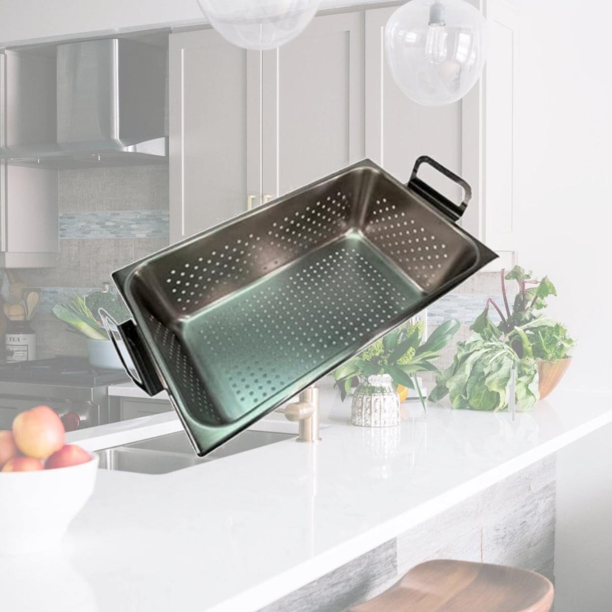 Picture of Bransonic Ultrasonic 100-410-168 5.5 gal Stainless Steel Perforated Tank Insert Tray for Model 8800 Cleaners