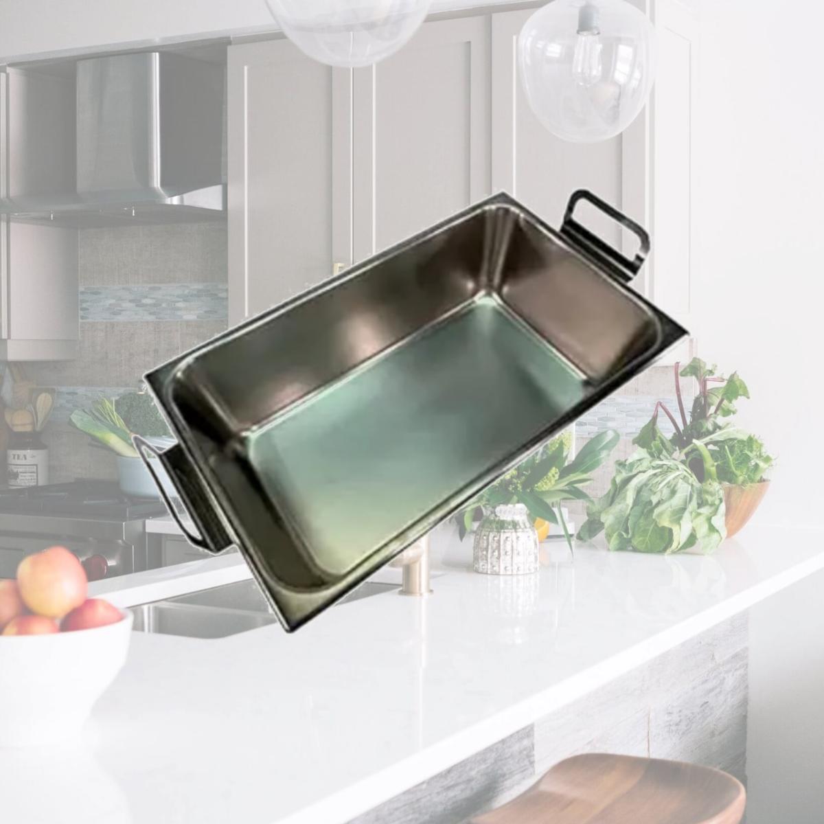 Picture of Bransonic Ultrasonic 100-410-178 Stainless Steel Solid Insert Tray for Model 8800 Cleaners, Silver