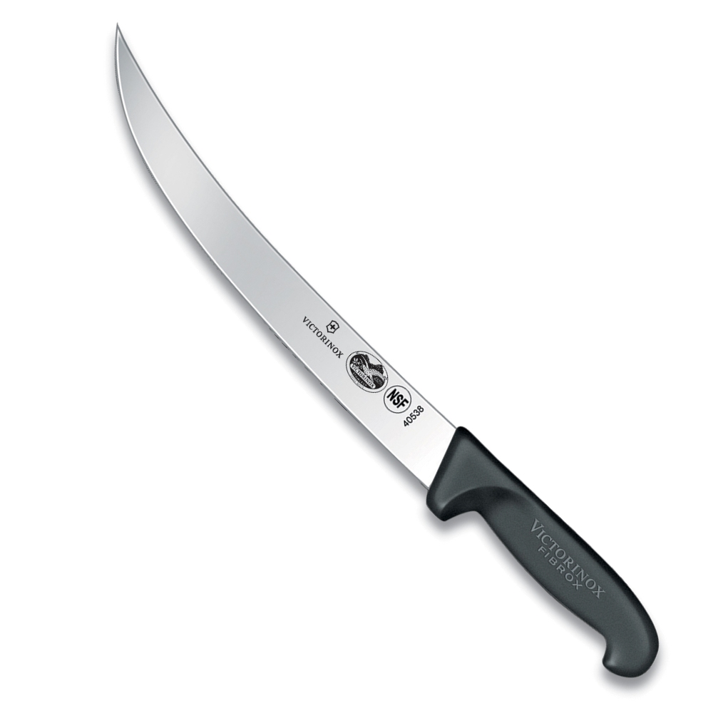Swiss Army Brands Vic-40538 2019 10 In. Victorinox Kitchen Fibrox Pro Breaking Blade With Handle, Black