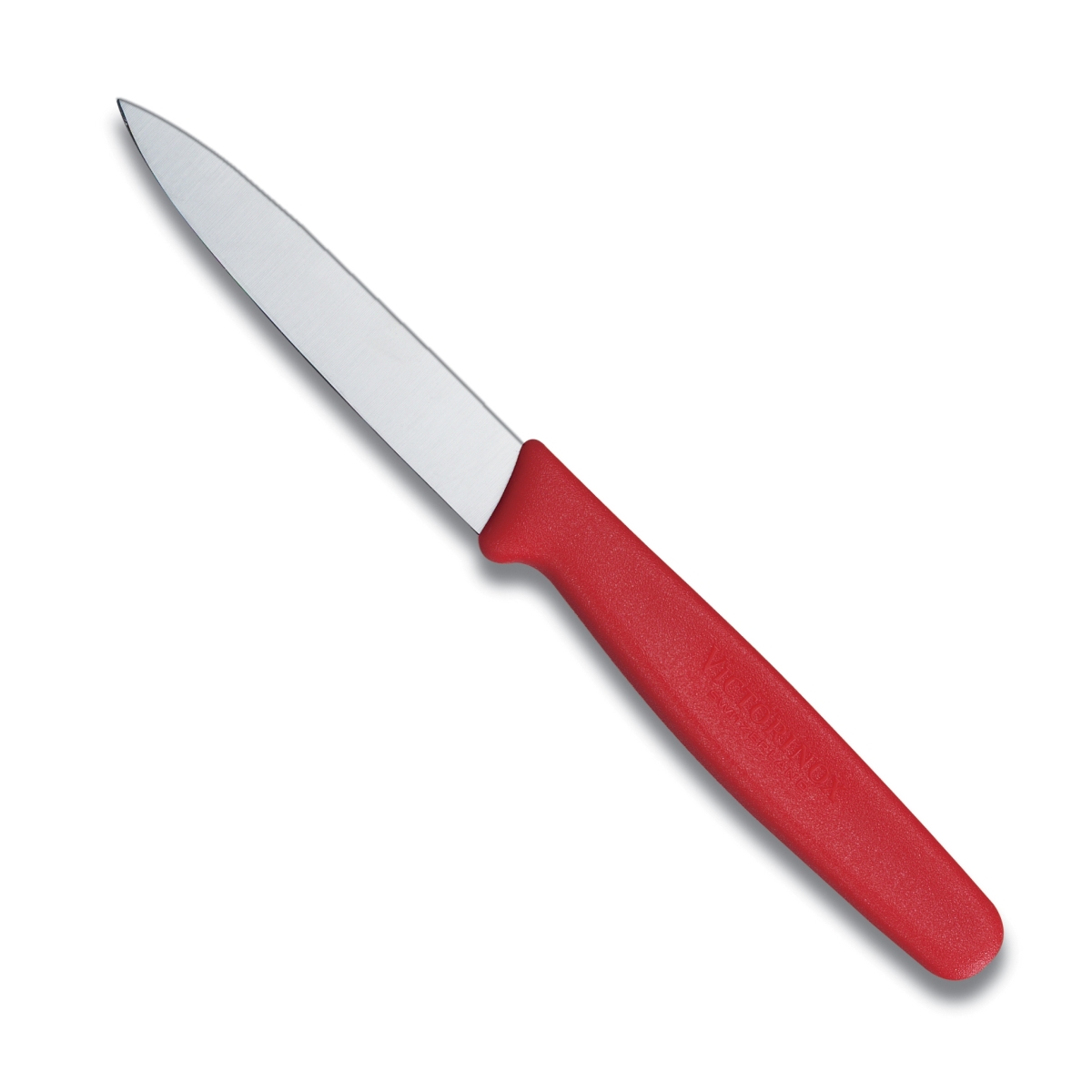 Swiss Army Brands Vic-40601 2019 3 In. Victorinox Kitchen Paring Small Handle, Spear Point Straight Edge Blade, Red
