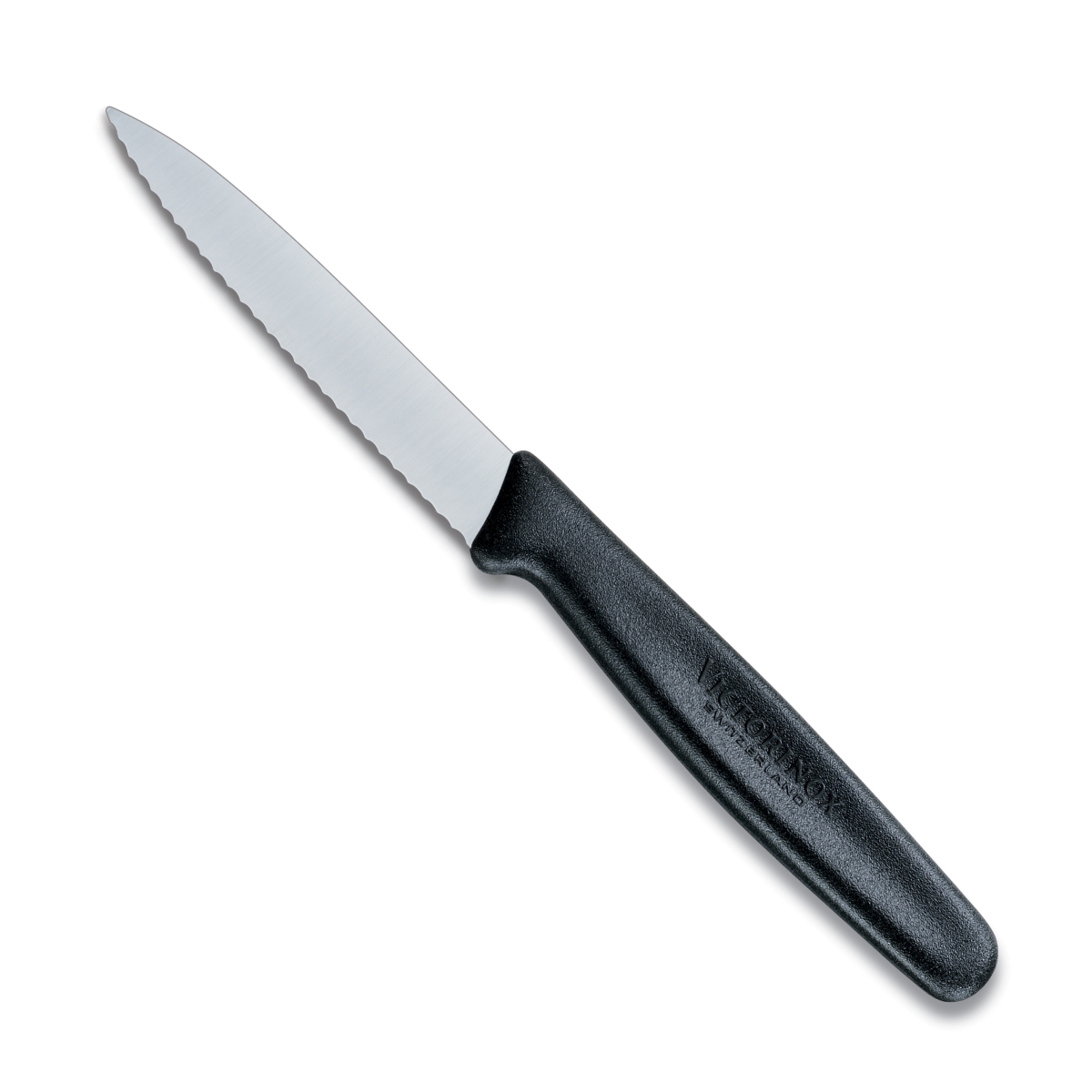 Swiss Army Brands Vic-40602 2019 3 In. Victorinox Kitchen Paring Small Handle, Spear Point Straight Edge Blade, Black
