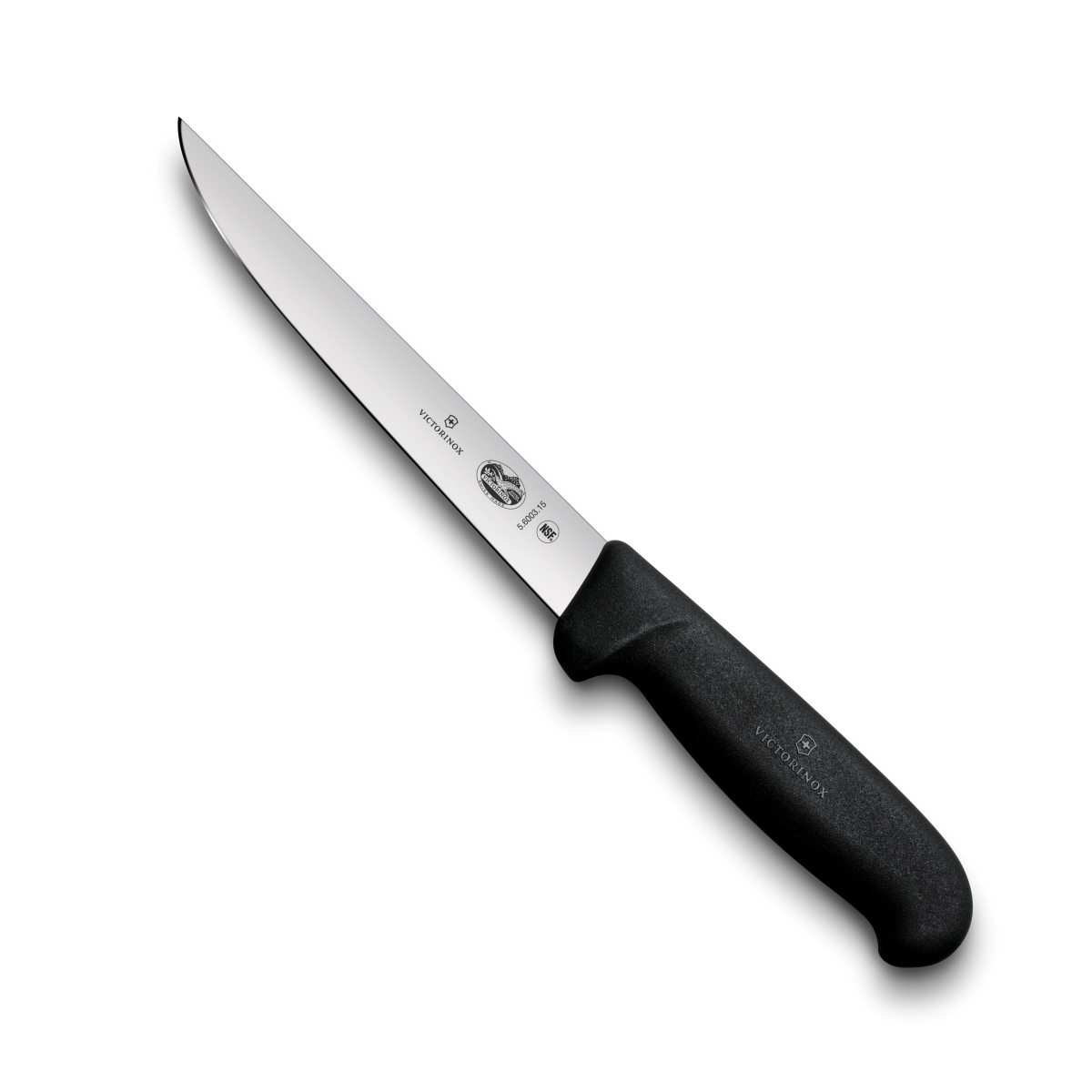 Swiss Army Brands Vic-40612 2019 6 In. Victorinox Kitchen Boning Straight, Extra-wide & Stiff Blade, Black