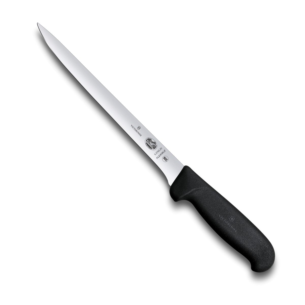 Swiss Army Brands Vic-40613 2019 8 In. Victorinox Kitchen Fibrox Pro Fillet Fishing, Straight, Flexible Blade With Handle, Black