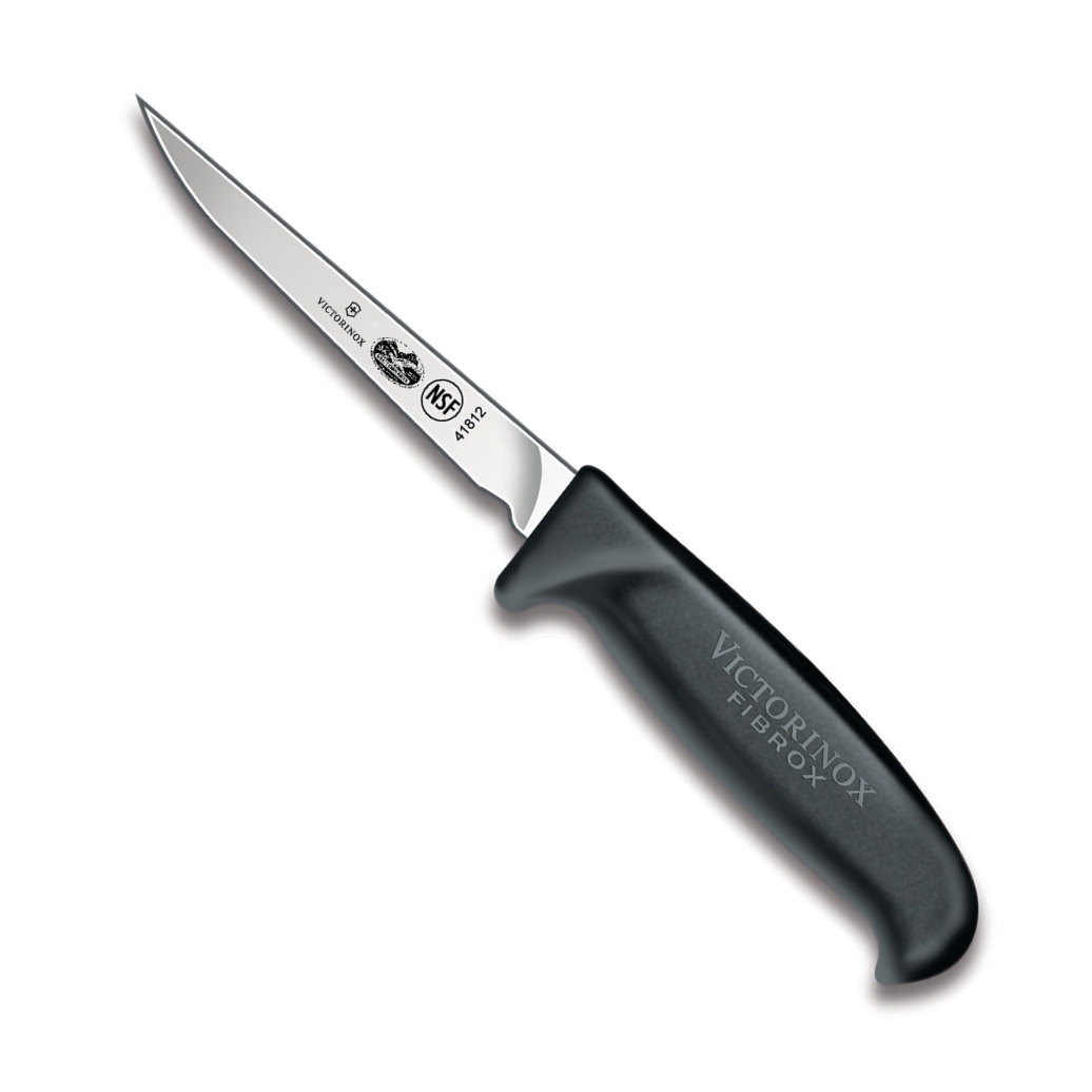 Swiss Army Brands Vic-41812 2019 4 In. Victorinox Kitchen Fibrox Pro Black Poultry Boning Blade With Small Handle