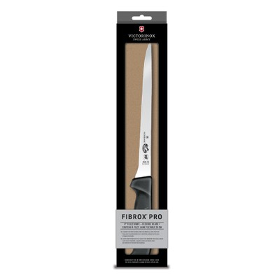 Swiss Army Brands Vic-47613.us2 2019 8 In. Victorinox Kitchen Fibrox Pro Fillet Fishing, Straight & Flexible Blade With Handle, Black