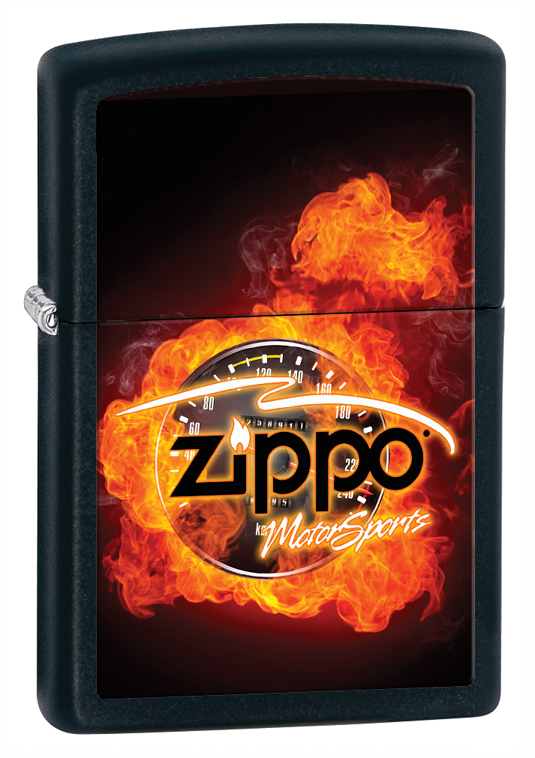 Zip-28335 2015 Flame Lion Lighter, Matte Black