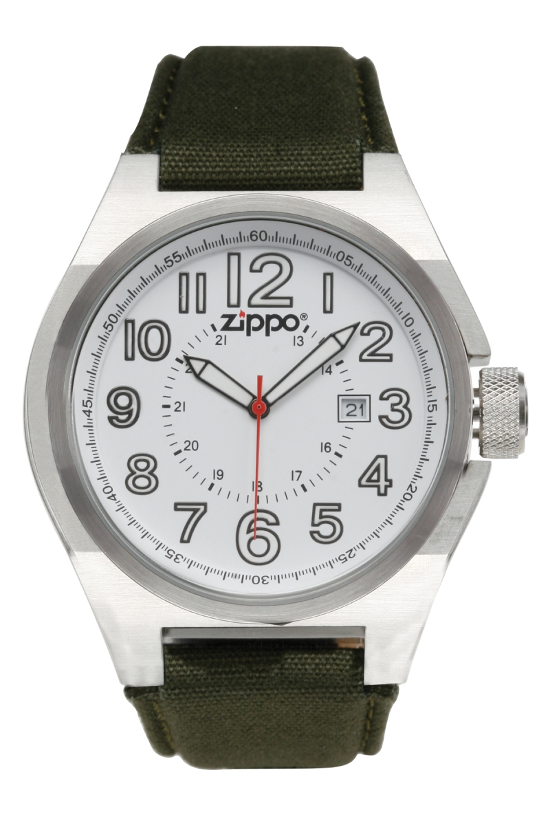 Zip-45013 White Doctors Face Sport Watch, Olive