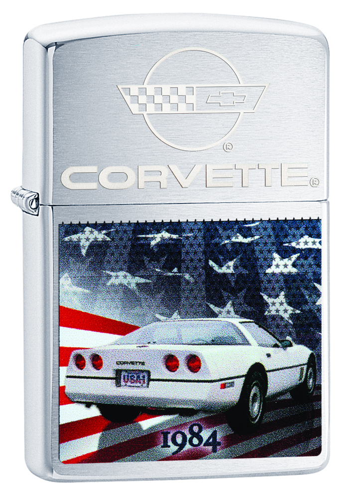 Zip-200ci403865 2019 Corvette 1984 Brushed Lighter - Chrome