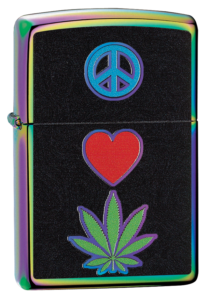 Zip-151ci406345 2019 Peace Heart Leaf Spectrum Lighter