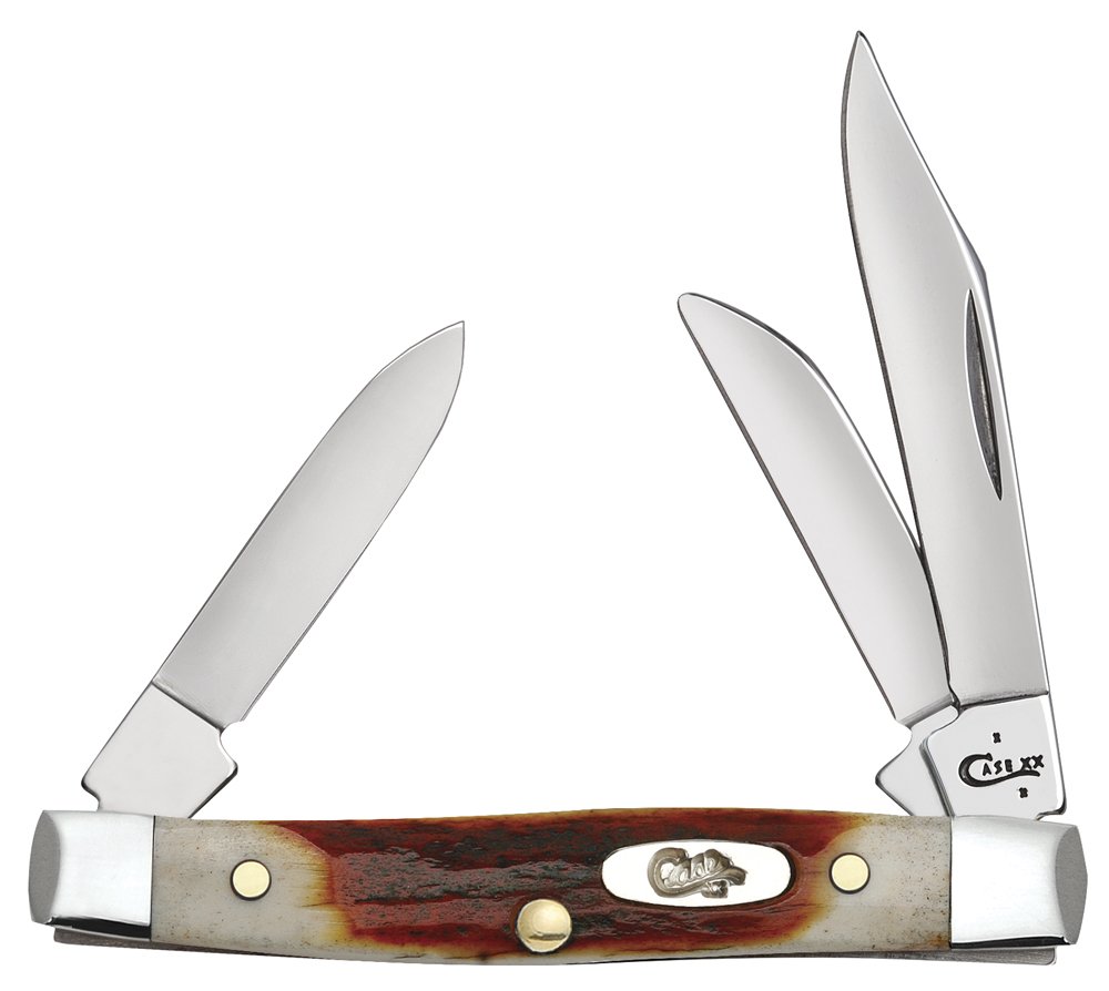 CAS-09449 2019 Stockman Folding Pocket Knife, Red Stag - Small