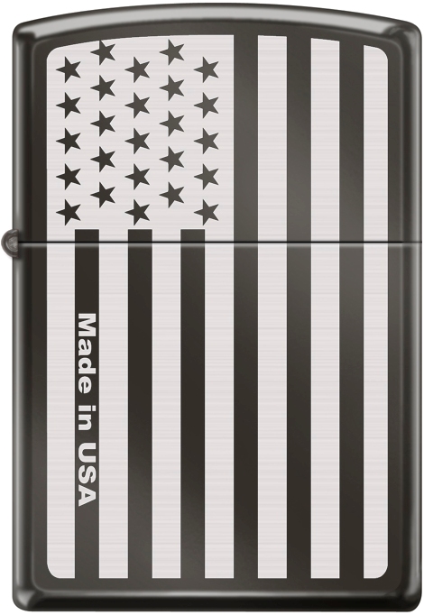 Zip-150mp325235 2019 American Flag Lighter - Black Ice