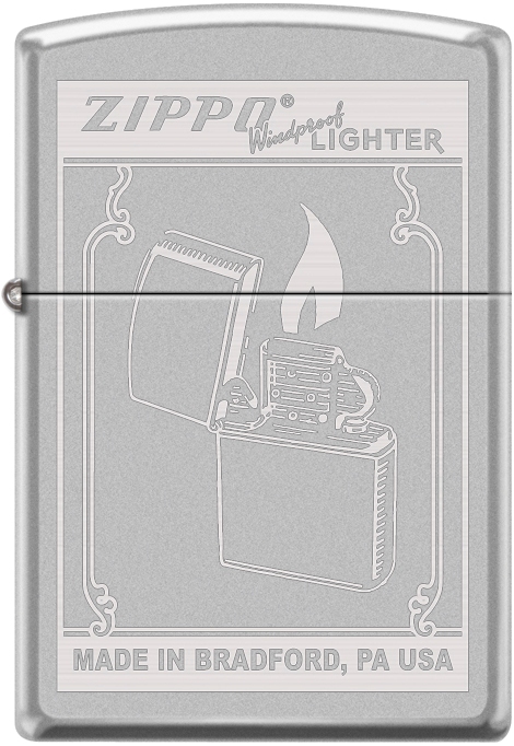 Zip-205mp400760 2019 Windproof Satin Lighter - Chrome