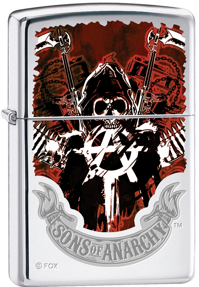 Zip-250mp324793 2019 Sons Of Anarchy Lighter - Chrome