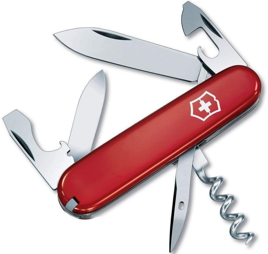 Swiss Army Brands VIC-50131 2019 Victorinox Tourist Pocket Knife without Keyring - Red