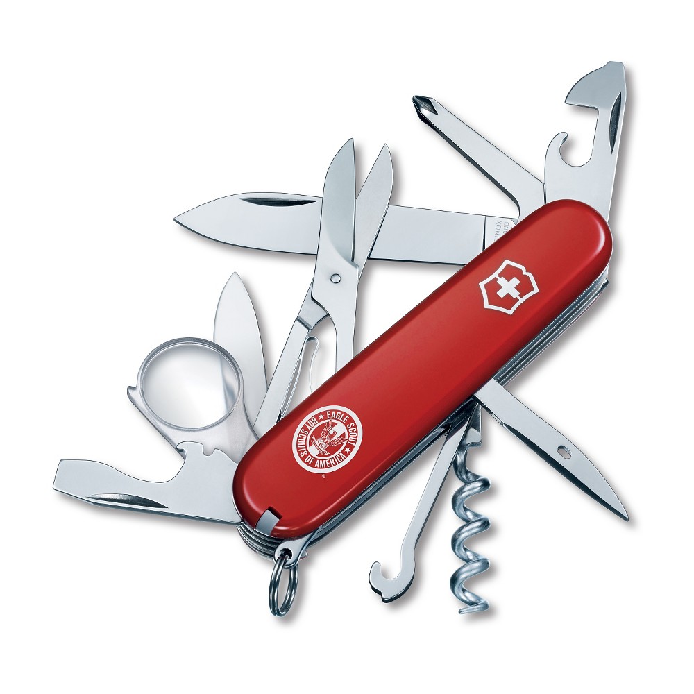 Swiss Army Brands VIC-54782 2019 Victorinox Explorer Eagle Scout Pocket Knife, Red - 91 mm