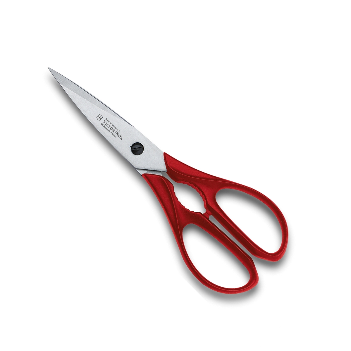 Swiss Army Brands Vic-87770 2019 Victorinox Utility Kitchen Scissors & Shears With Bottle Opener, Red - 4 In.