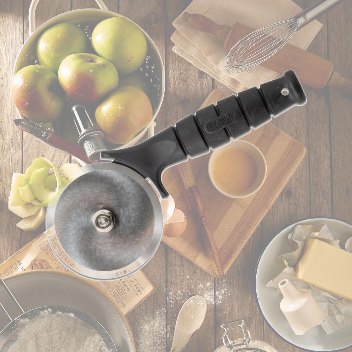 Picture of Ka-Bar KAB-9927 7.5 in. 2020N Za Saw Pizza Cutter, 440A Stainless Steel