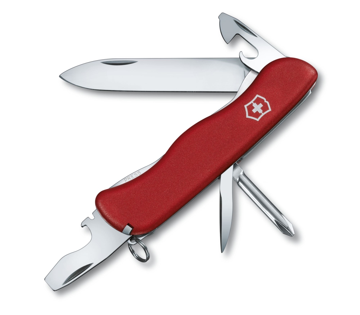 Swiss Army Brands VIC-0.8453 2019 Victorinox Adventurer Pocket Knife, Red - 111 mm