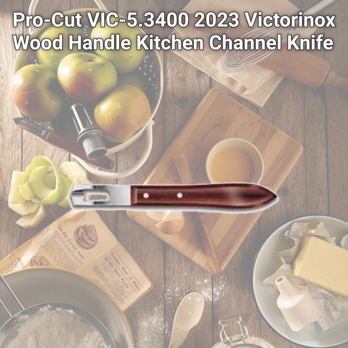 Picture of Pro-Cut VIC-5.3400 2023 Victorinox Wood Handle Kitchen Channel Knife