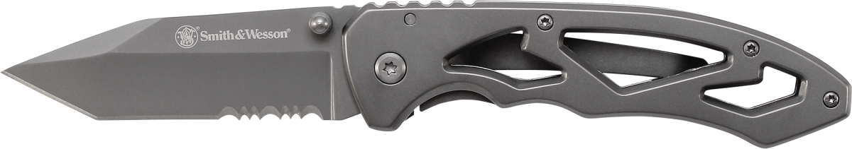 Saw-ck400lts 2019 Smith & Wesson Smith & Wesson Frame Lock Partially Serrated Tanto Blade Folding Knife