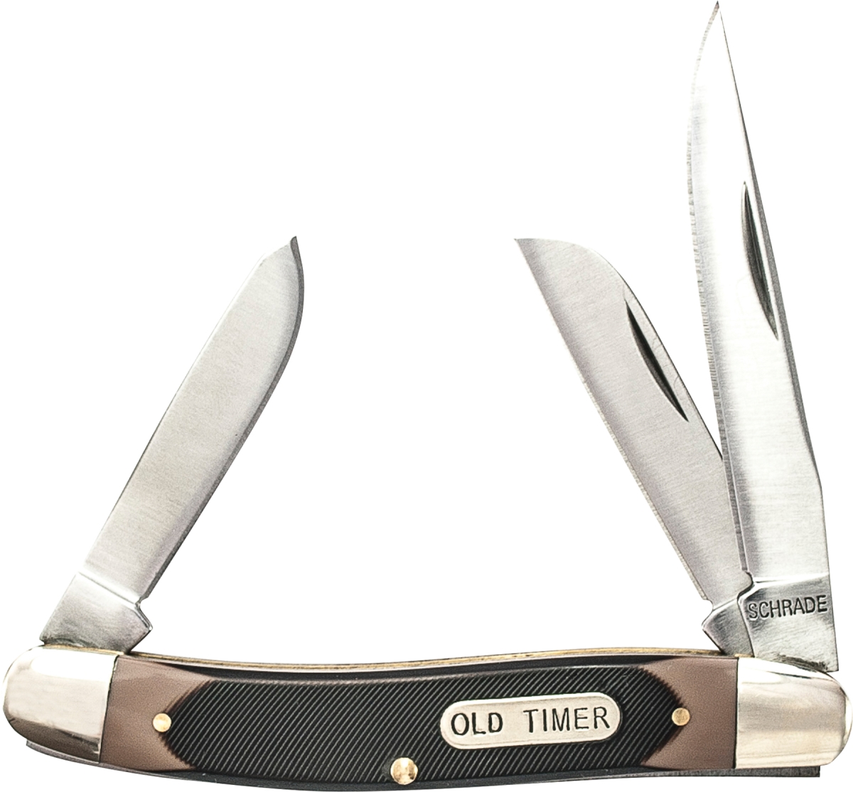 Sch-98ot 2019 Schrade Old Timer Ramrod Knife With Turkish Clip & Sheepfoot & Spey Blades