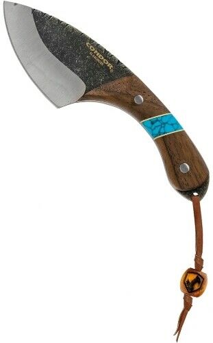 Con-60046 2019 3.5 In. River Skinner With Hand Crafted Welted Leather Sheath, Blue