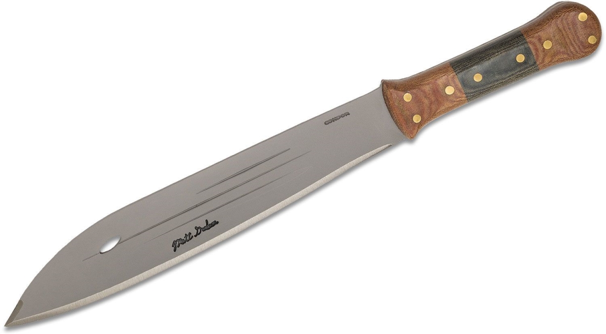 Con-63803 2019 11.98 In. Primitive Bush Machete Blade With Hand Crafted Welted Leather Sheath